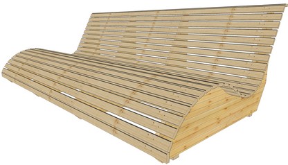 Sonnenliege I - Geschwungene Wellness Liege aus Holz