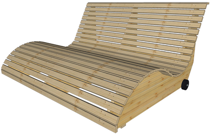 Sonnenliege I - Geschwungene Wellness Liege aus Holz