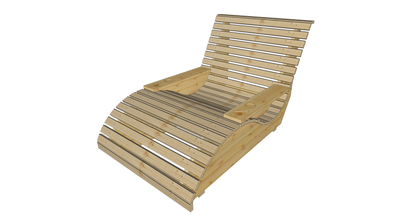 Sonnenliege I - Geschwungene Wellness Liege aus Holz