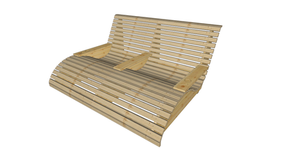 Sonnenliege I - Geschwungene Wellness Liege aus Holz