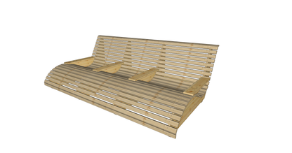 Sonnenliege I - Geschwungene Wellness Liege aus Holz