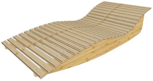 Sonnenliege III - Flache Wellness Liege aus Holz